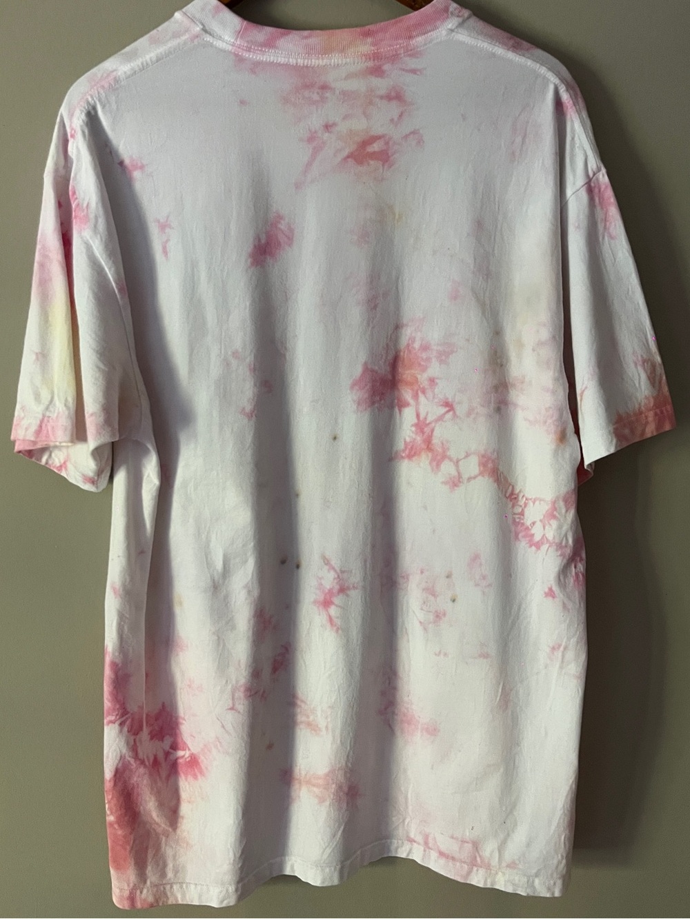 Kirklands White Tie-Dye T-Shirt with Pink Accents - Picture 2 of 2